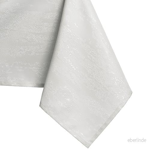 AmeliaHome bordsduk 140 x 320 cm bordsduk, fläckskydd, lotuseffekt tvättbar, vattenavvisande ornament Vesta Ecru 4251525432869