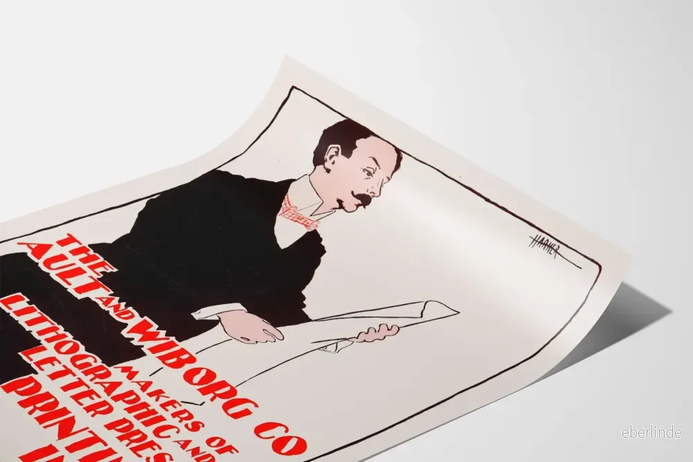 Vintage reklamposter för litografiska och typografiska tryckfärger - Bild 3
