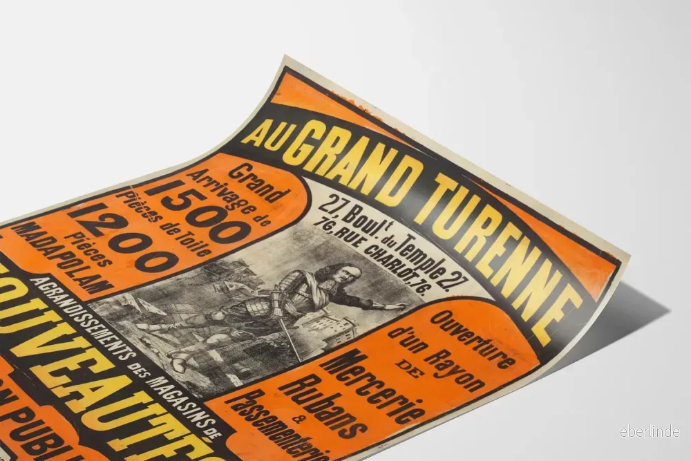 Vintageposter Au Grand Turenne - Retro reklamposters för väggdekoration - Bild 3