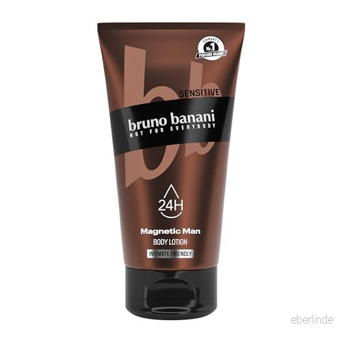 bruno banani Body Balm Magnetic Man, närande 3 i 1 Lotion med fängslande träig doft, 150 ml 3616305181015