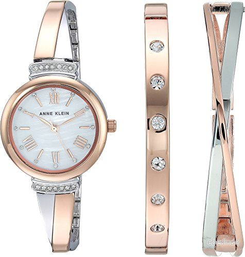 Anne Klein Dam Premium Kristallaccenterad Armbandsklocka, AK/2245RTST 86702578832