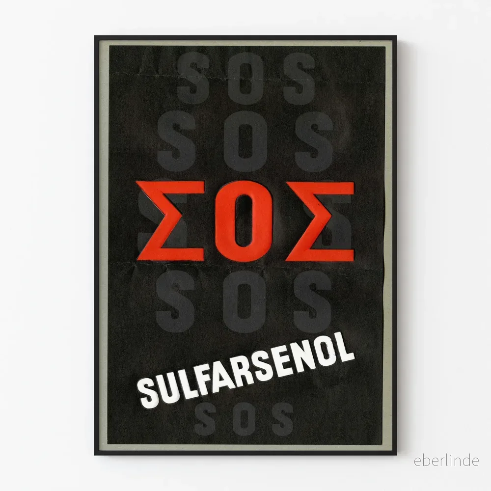 Vintage dekorativ poster Sulfarsenol SOS