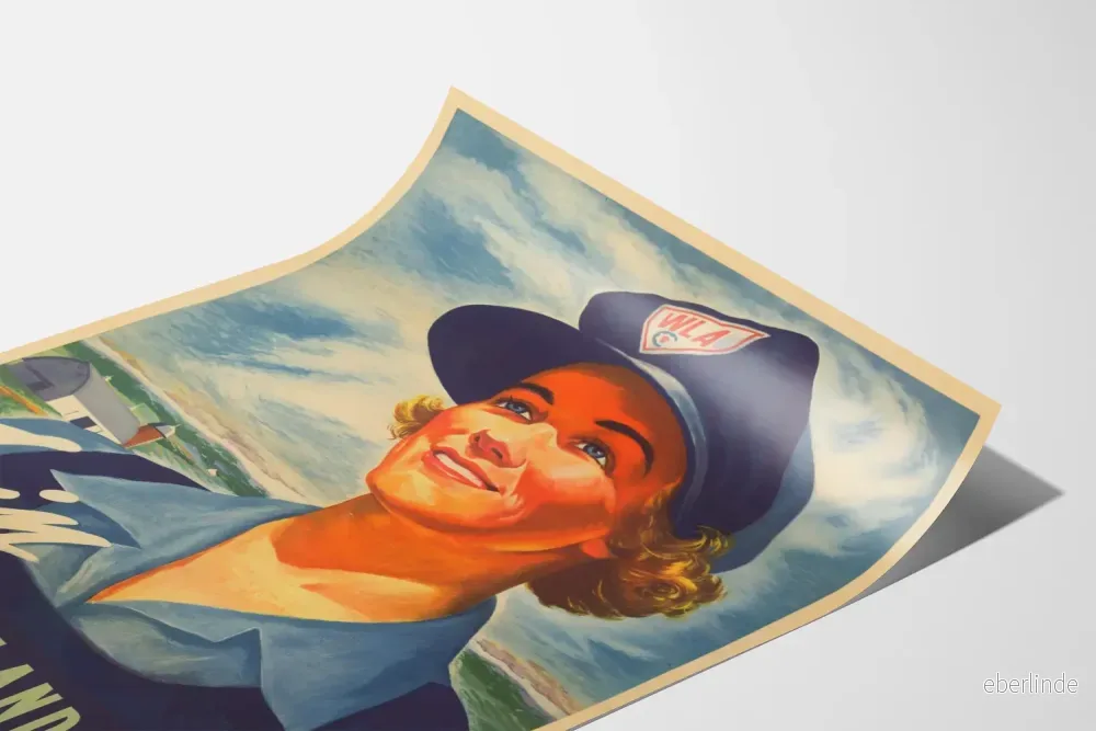 Vintageposter Join Women's Land Army - Retro Väggdekoration - Bild 3