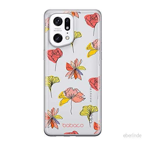 ERT GROUP mobiltelefonfodral för Oppo FIND X5 PRO originalt och officiellt licensierat Babaco mönster Flowers 012 optimalt anpassad till formen på mobiltelefonen, gedeeltelijk transparant 5905511409418