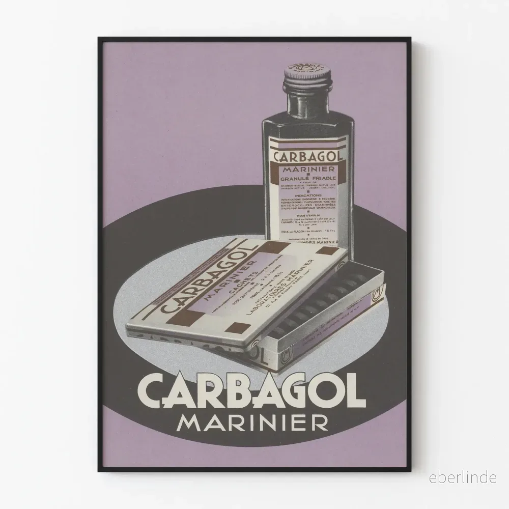 Vintageaffisch Carbagol Marinier väggdekoration retro