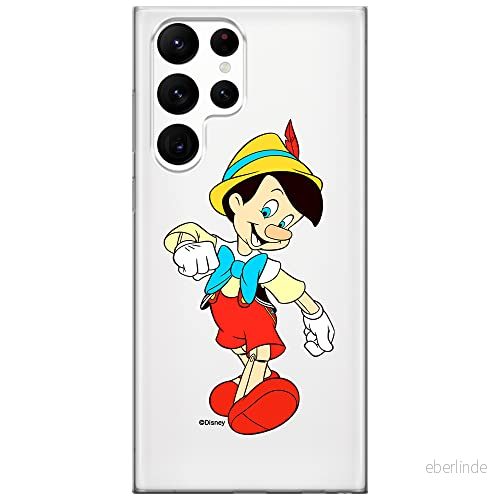 ERT GROUP mobiltelefonfodral för Samsung S22 ULTRA originalt och officiellt licensierat Disney mönster Pinocchio 001 optimalt anpassad till formen på mobiltelefonen, gedeeltelijk transparant 5905131141200
