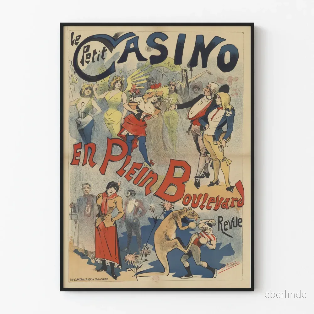 Vintage inredningsposter Le Petit Casino på full boulevard