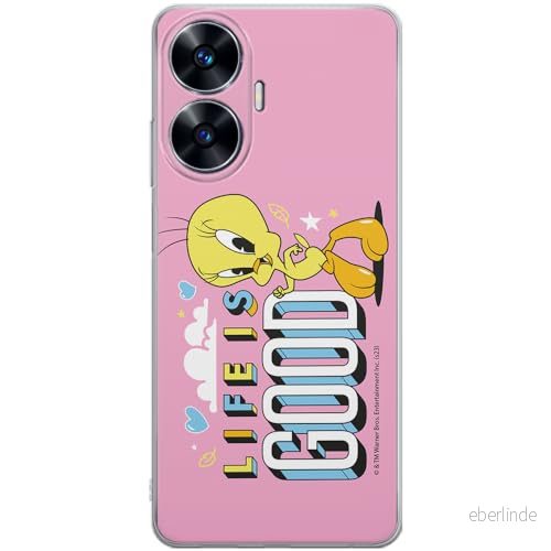 ERT GROUP mobiltelefonfodral för Realme C55 originalt och officiellt licensierat Looney Tunes mönster Tweety 016 optimalt anpassad till formen på mobiltelefonen, fodral tillverkad av TPU plast 5905795099312