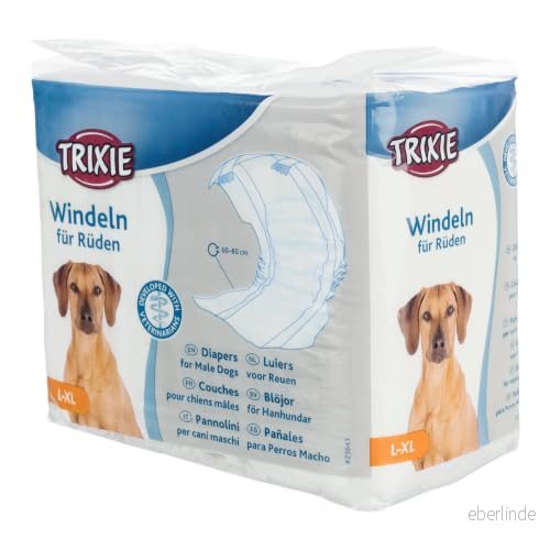 Trixie Diapers for Male Dogs L XL: 60 80 cm (12 Pack) 4011905236438