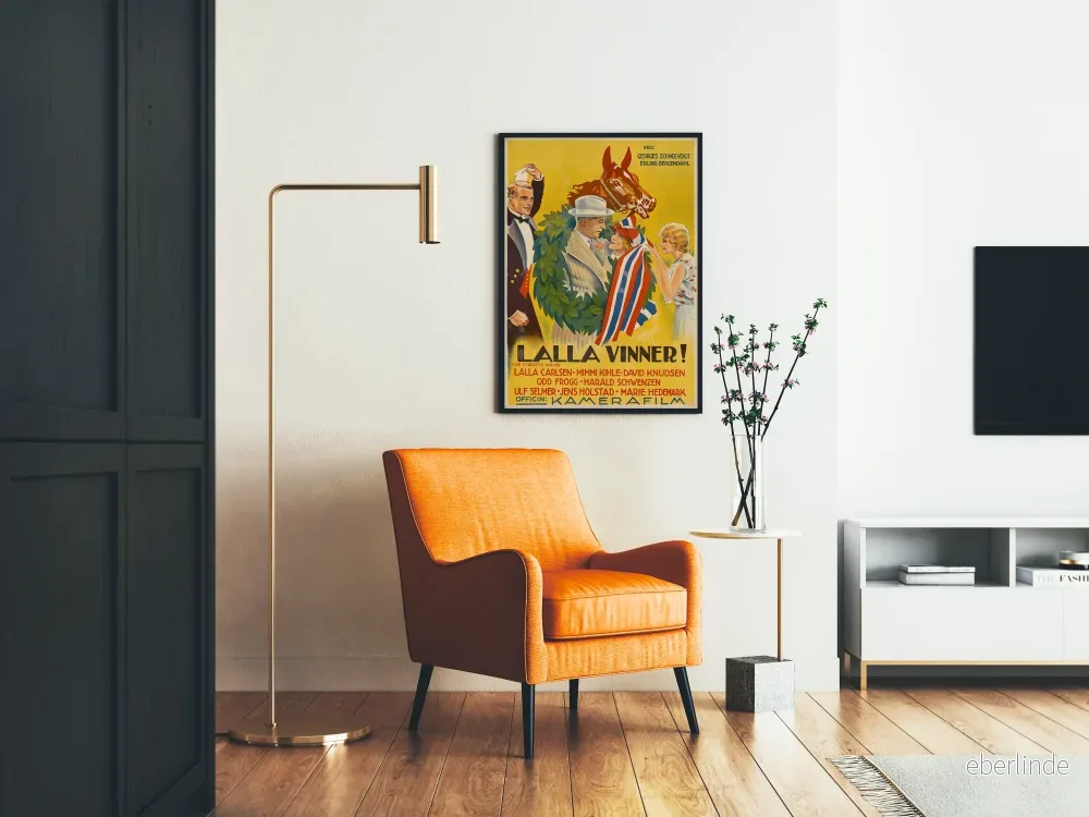 Vintageposter Lalla Vinner – retrobiografiväggdekoration - Bild 2
