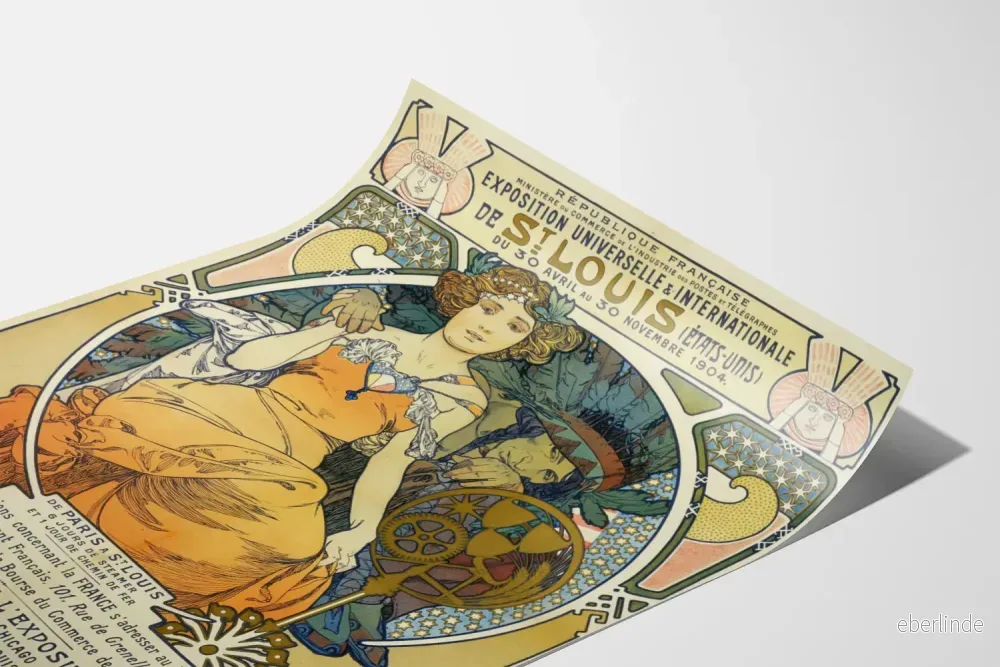 Art Nouveau-poster för världsutställningen i St Louis 1904 - Bild 3