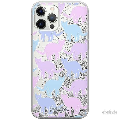 ERT GROUP mobiltelefonfodral för Apple Iphone 12/12 PRO originalt och officiellt licensierat Babaco mönster Cats 011 optimalt anpassad till formen på mobiltelefonen, med glitter overflow effekt 5905131097637