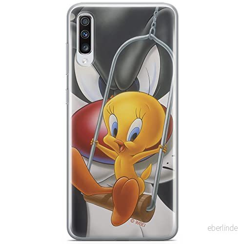 ERT GROUP mobiltelefonfodral för Samsung A70 originalt och officiellt licensierat Looney Tunes mönster Tweety 008 optimalt anpassad till formen på mobiltelefonen, fodral tillverkad av TPU plast 5902980473278