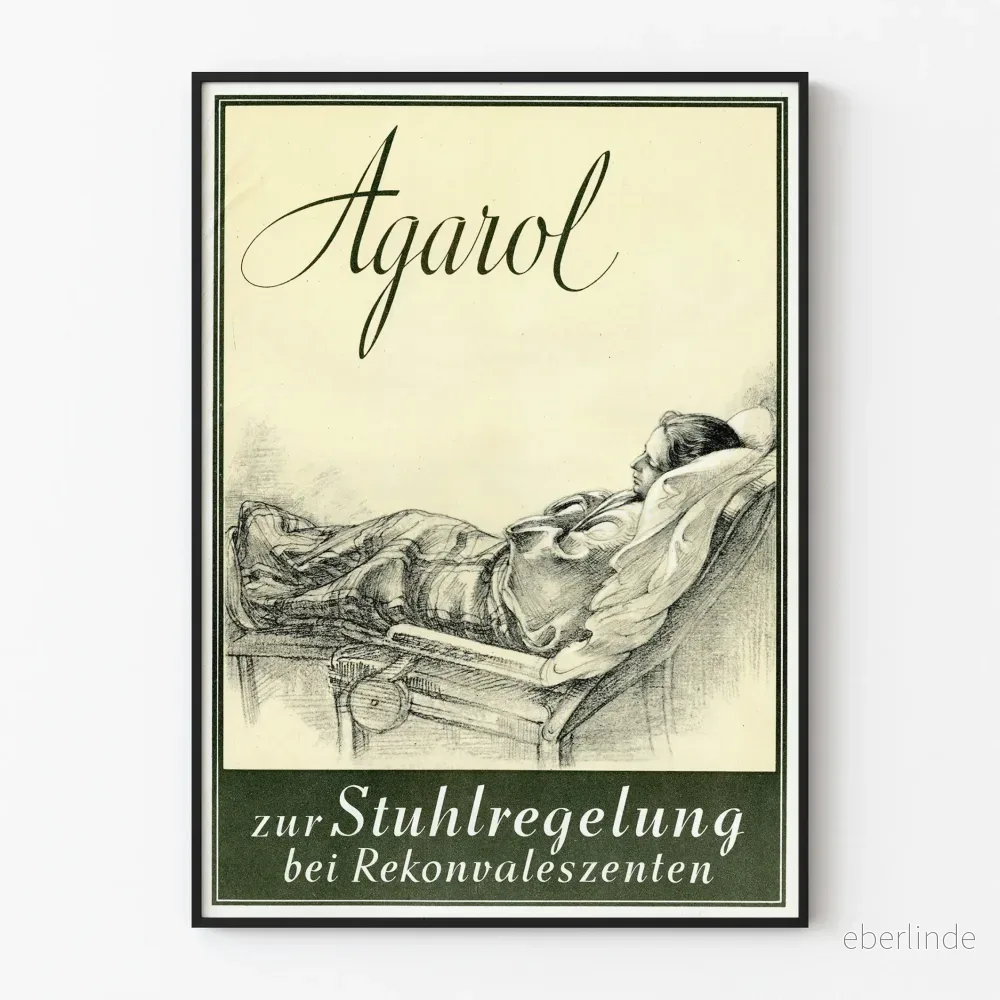 Vintageaffisch Agarol väggdekoration hälsa retro