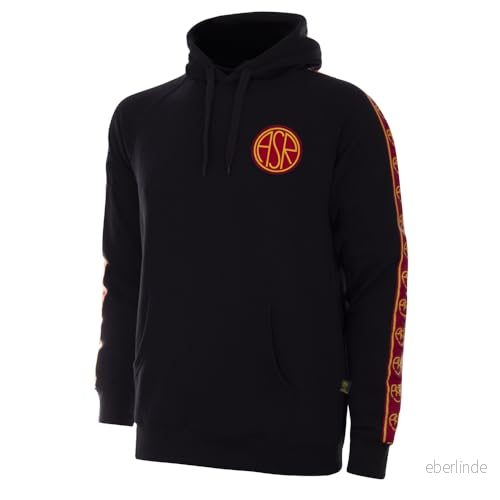 AS Roma Black Taper Hooded Sweater L, Svart, L 8718912136855 AS Roma Black Taper Hooded Sweater L, Svart, L 8718912136855