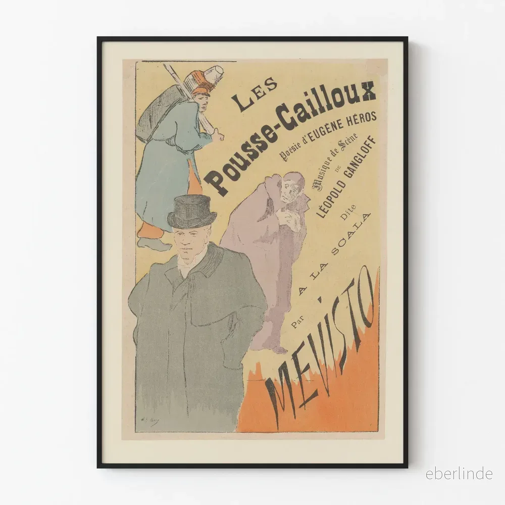 Vintageposter Les Pousse-Cailloux - Konstnärlig Väggdekoration