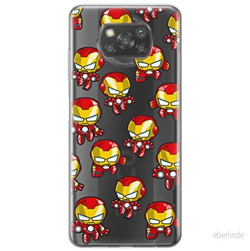 ERT GROUP mobiltelefonfodral för Xiaomi POCOPHONE X3 originalt och officiellt licensierat Marvel mönster Iron Man 031 optimalt anpassad till formen på mobiltelefonen, gedeeltelijk transparant 5904805155055