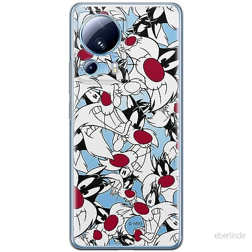 ERT GROUP mobiltelefonfodral för Xiaomi 13 LITE/CIVI 2 originalt och officiellt licensierat Looney Tunes mönster Sylvester 004 anpassad till formen på mobiltelefonen, gedeeltelijk transparant 5905511920395