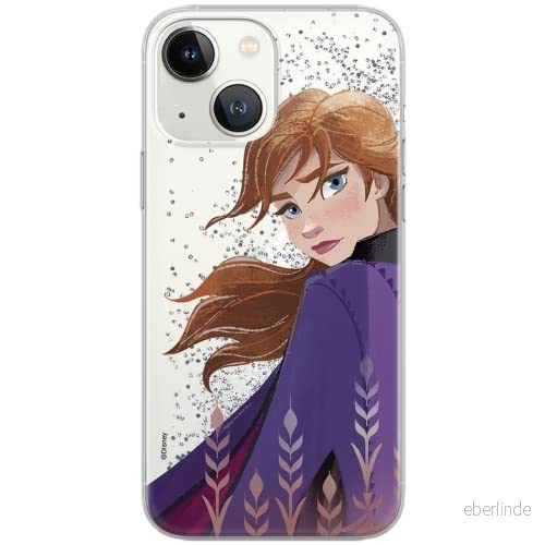 ERT GROUP mobiltelefonfodral för Apple Iphone 13 originalt och officiellt licensierat Disney mönster Anna 002 Vit optimalt anpassad till formen på mobiltelefonen, med glitter overflow effekt 5904805327193
