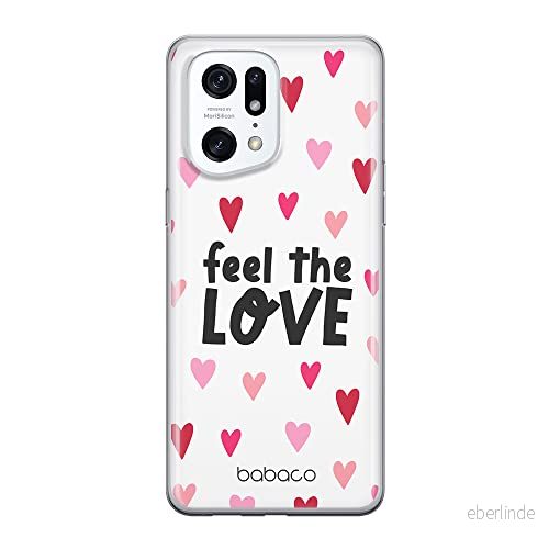 ERT GROUP mobiltelefonfodral för Oppo FIND X5 PRO originalt och officiellt licensierat Babaco mönster Feel the love 001 optimalt anpassad till formen på mobiltelefonen, gedeeltelijk transparant 5905511409821