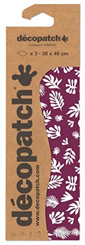 Décopatch C859C Pochette de 3 feuilles identiques papier imprimé Customiser Moderniser DIY et Loisirs Créatifs 30x40 cm 3609510258597
