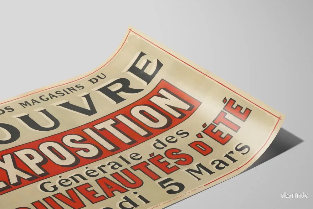 Vintageposter för Grand magasins du Louvre sommarutställning med nyheter - Bild 2