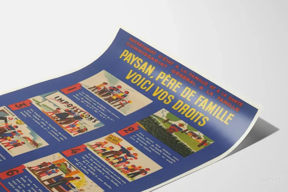 Vintageposter om jordbrukarfamiljers rättigheter - Bild 3