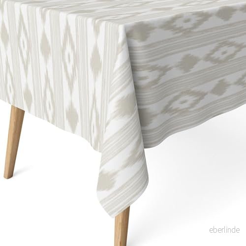 ECOMMERC3 fläckbeständig bordsduk för rektangulärt bord storlek 180 x 140 cm extra mjuk och vattentät beige 8435767365185