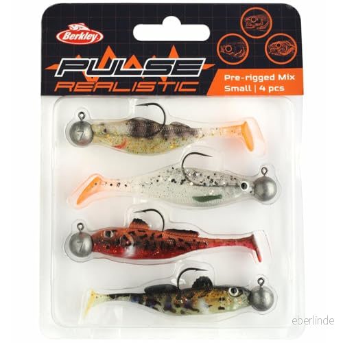 Berkley Pulse realistisk mix, fiskekrok, mjuka drag, rovdjursfiske, perfekt för att fånga gädda, abborre och zander, vald av Pro Anglers, bra gåva fiskare, unisex, blandade, liten 28632312094