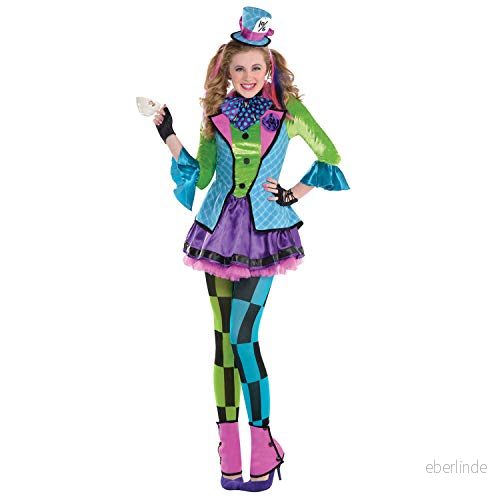amscan 9908472 - Barn flickor Sassy Mad Hatter World Book Day maskeraddräkt ålder: 8-10 år 194099023245