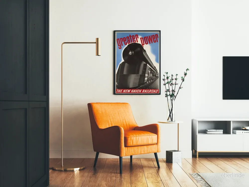 Vintageposter för Trains Greater Power New Haven Railroad - Bild 2