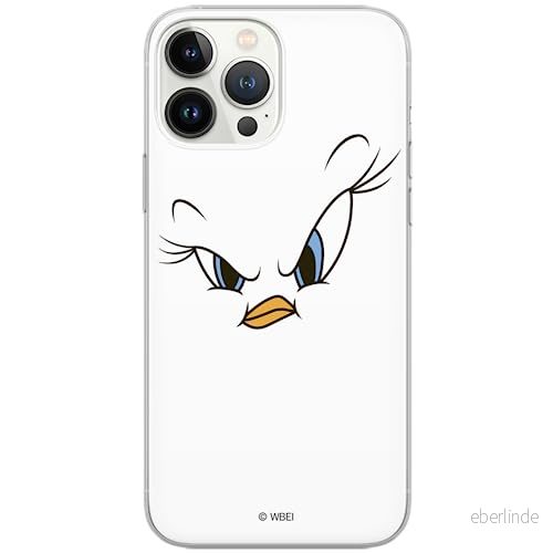 ERT GROUP mobiltelefonfodral för Iphone 13 PRO MAX originalt och officiellt licensierat Looney Tunes mönster Tweety 001 Vit optimalt anpassad, fodral tillverkad av TPU plast 5903932867879