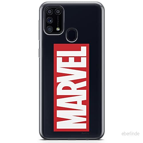 ERT GROUP mobiltelefonfodral för Samsung M31 originalt och officiellt licensierat Marvel mönster 007 optimalt anpassad till formen på mobiltelefonen, gedeeltelijk transparant 5904805477485