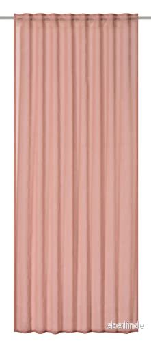 Elbers Tryckgardin med dolda slingor Air 14 rosa halvtransparent 255 x 140 cm 201838 gardin för vardagsrummet, sovrummet, köket, hallen, barnrum 4032331201838