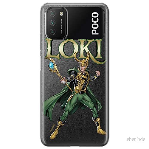 ERT GROUP mobiltelefonfodral för Xiaomi REDMI 9T originalt och officiellt licensierat Marvel mönster Loki 002 optimalt anpassad till formen på mobiltelefonen, gedeeltelijk transparant 5904805602627