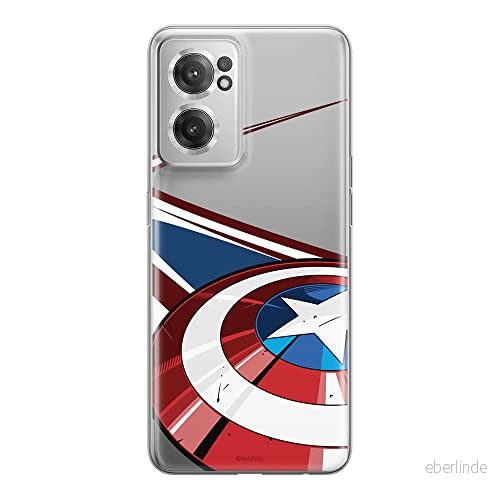 ERT GROUP mobiltelefonfodral för Oneplus NORD CE 2 originalt och officiellt licensierat Marvel mönster Captain America 008 optimalt anpassad till formen på mobiltelefonen, gedeeltelijk transparant 5905511284244
