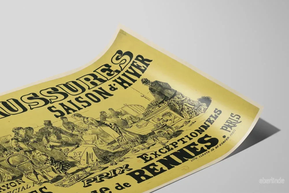 Vintage reklamposter för skor vintersäsongen - Bild 2