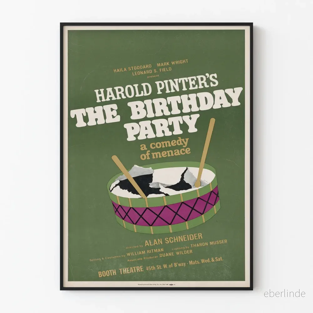 Vintageposter The Birthday Party - Väggdekoration teater