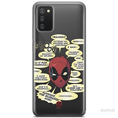 ERT GROUP mobiltelefonfodral för Samsung A02S originalt och officiellt licensierat Marvel mönster Deadpool 008 optimalt anpassad till formen på mobiltelefonen, gedeeltelijk transparant 5903040235201