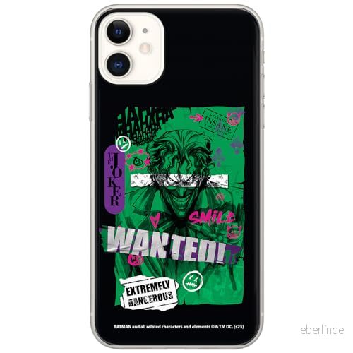 ERT GROUP mobiltelefonfodral för Iphone 11 originalt och officiellt licensierat DC mönster Joker 026 optimalt anpassad till formen på mobiltelefonen, fodral tillverkad av TPU plast 5905795051853