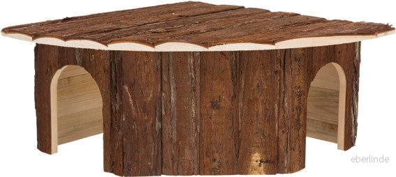 Trixie Jesper corner house 2 exits rabbits bark wood 52 x 18 37/37 cm 4011905620442