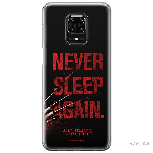 ERT GROUP mobiltelefonfodral för Xiaomi REDMI NOTE 9 PRO/ 9S originalt och officiellt licensierat Horror mönster Nightmare of Elm Street 003, fodral tillverkad av TPU plast 5905511075842