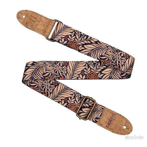 CASCHA Ukulele rem, vegansk midnattdjungel justerbar och bekväm ukulelerem av miljövänliga material, hållbar elegant, passar alla ukuleler, perfekt för spelare 4026929931634