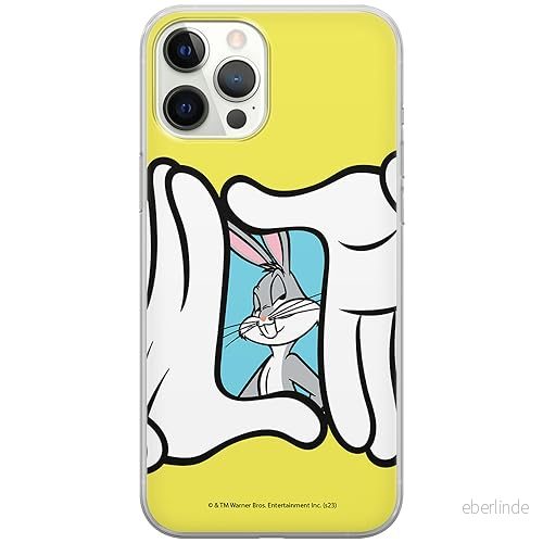ERT GROUP mobiltelefonfodral för Iphone 12 PRO MAX originalt och officiellt licensierat Looney Tunes mönster Bugs 025 optimalt anpassad till formen på mobiltelefonen, fodral tillverkad av TPU plast 5905795091743