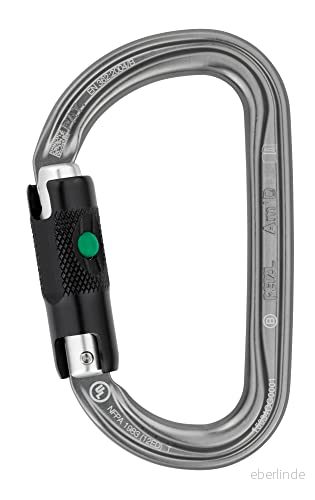 Petzl M34A BL Am'D asymmetrisk aluminiumkarbinhake, grå 3342540102422