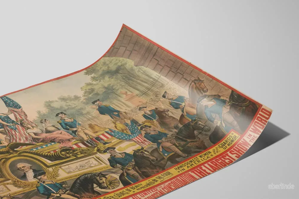 Vintageposter av Colombias järnvägsshow och Amerikas hedersbetygelser - Bild 2