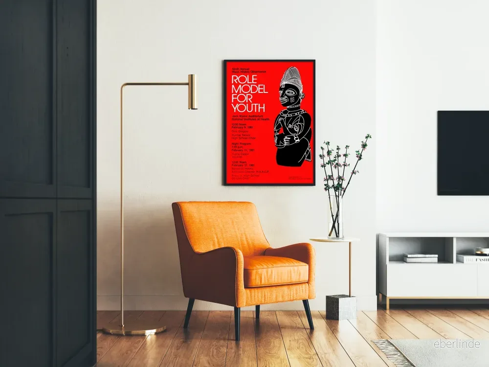 Vintageposter för väggdekoration 'Role Model for Youth' evenemang Black History - Bild 2
