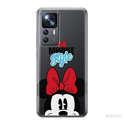ERT GROUP mobiltelefonfodral för Xiaomi 12T/12T pro/K50 Ultra originalt och officiellt licensierat Disney mönster Minnie 027 optimalt anpassad till formen på mobiltelefonen, gedeeltelijk transparant 5905511573478