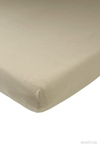 Meyco Baby Uni underlakan för spjälsäng (lakan med mjuk jerseykvalitet, tillverkat av 100% bomull, perfekt passform tack vare elastisk dragsko runt om, andas, mått: 60 x 120 cm), taupe 4054703640175