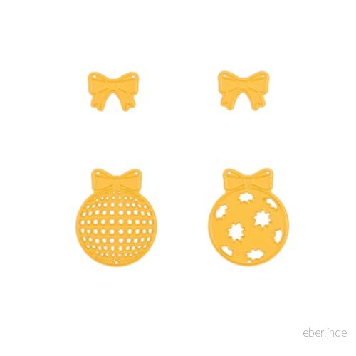 Nellie's Choice Shape Die Stansmall Julgranskulor 4 Cutting Dies och Skärschabloner till Jul på 3,6 x 4,3 cm för Korttillverkning, Pyssel, Scrapbooking, Hantverk DIY Lämplig Stansmaskiner 8720512094329